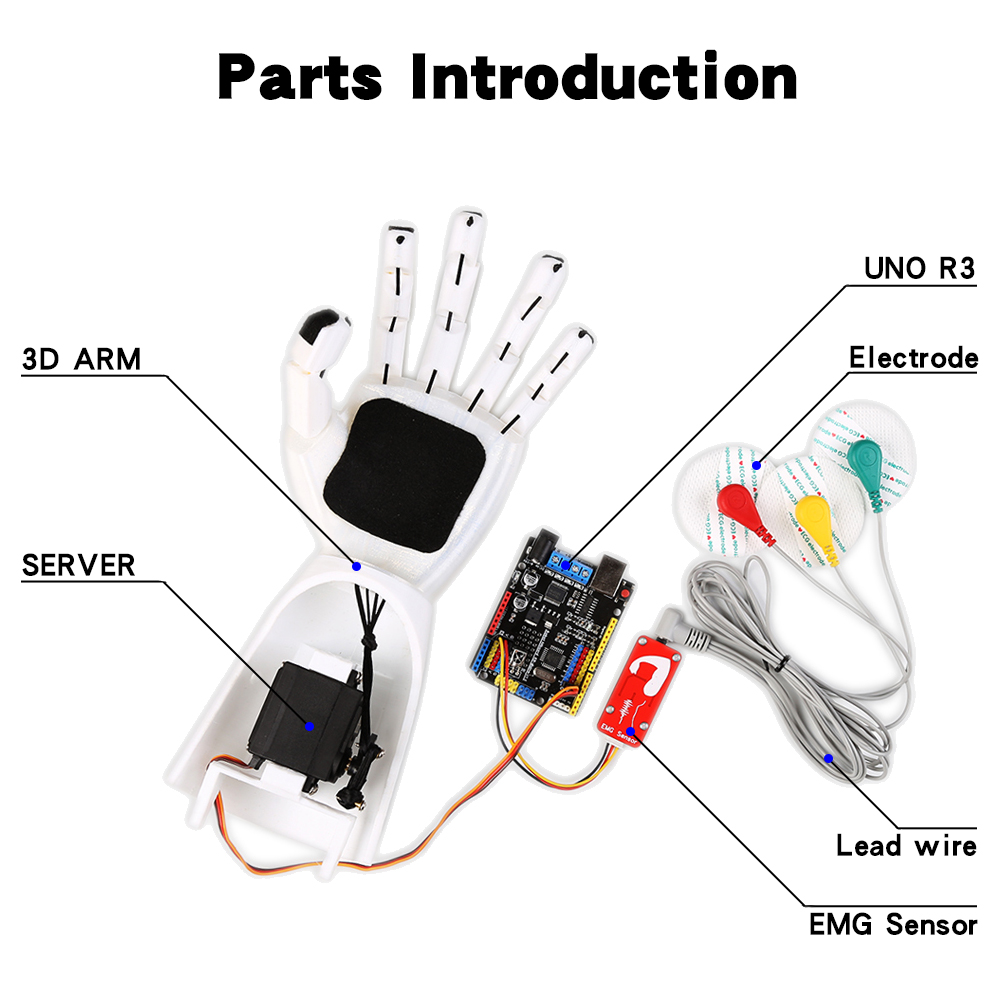 EMG Sensor Robotic Arm Electri - Arduino Robot ulasan dan harga