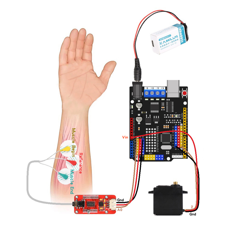 EMG Sensor Robotic Arm Electri - Arduino Robot ulasan dan harga