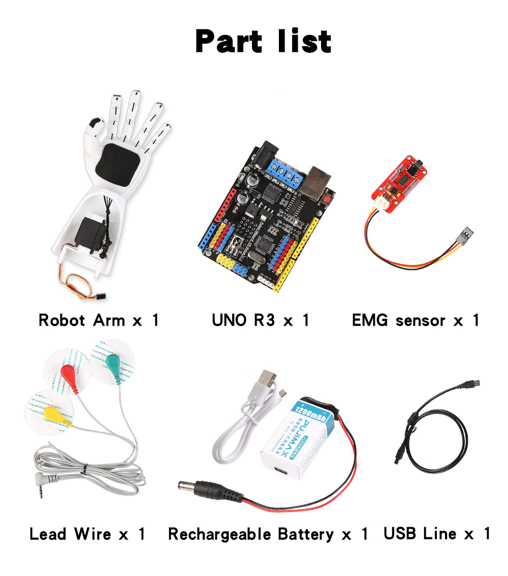 EMG Sensor Robotic Arm Electri - Arduino Robot ulasan dan harga