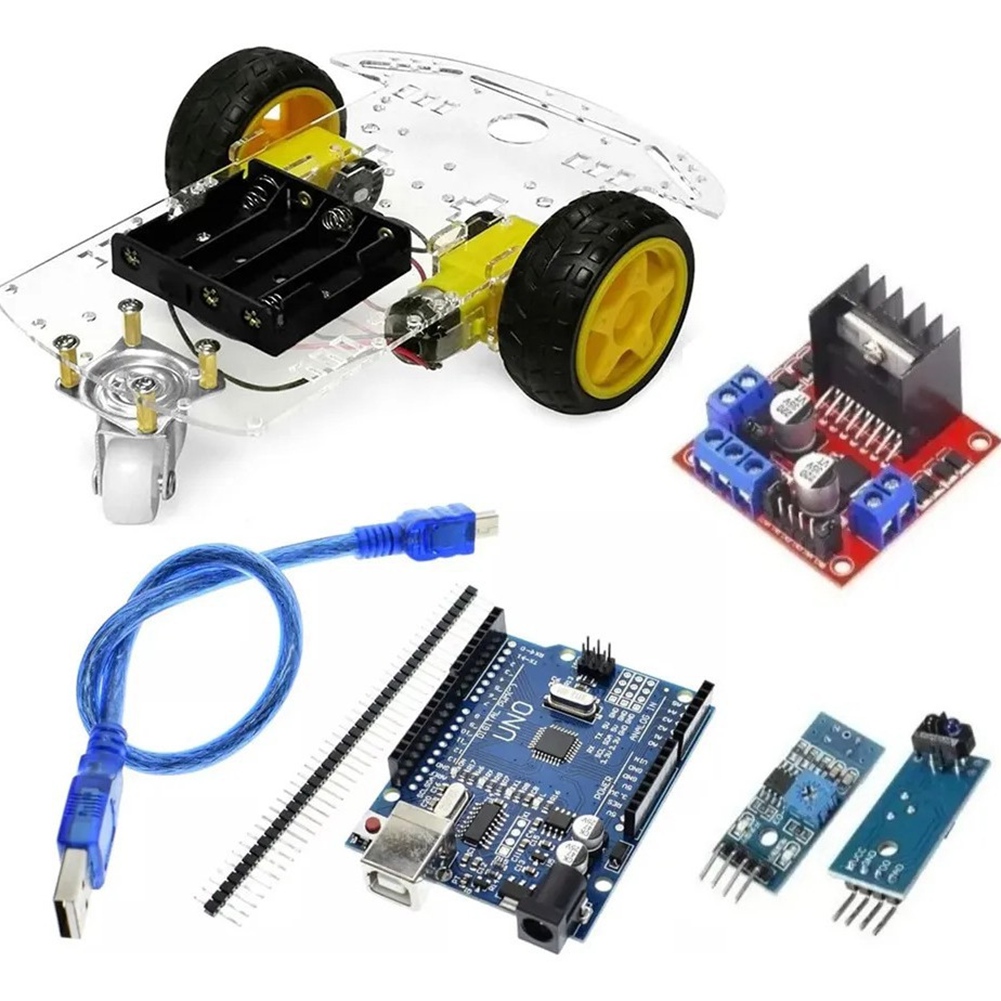 CLCU Smart Car 2-Wheel Kit Wit - L298N Module ulasan dan harga