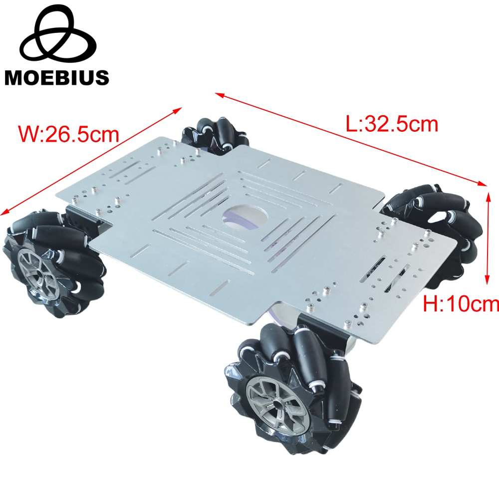 MOEBIUS 26KG Load 4WD Mecanum  - Robot Chassis ulasan dan harga