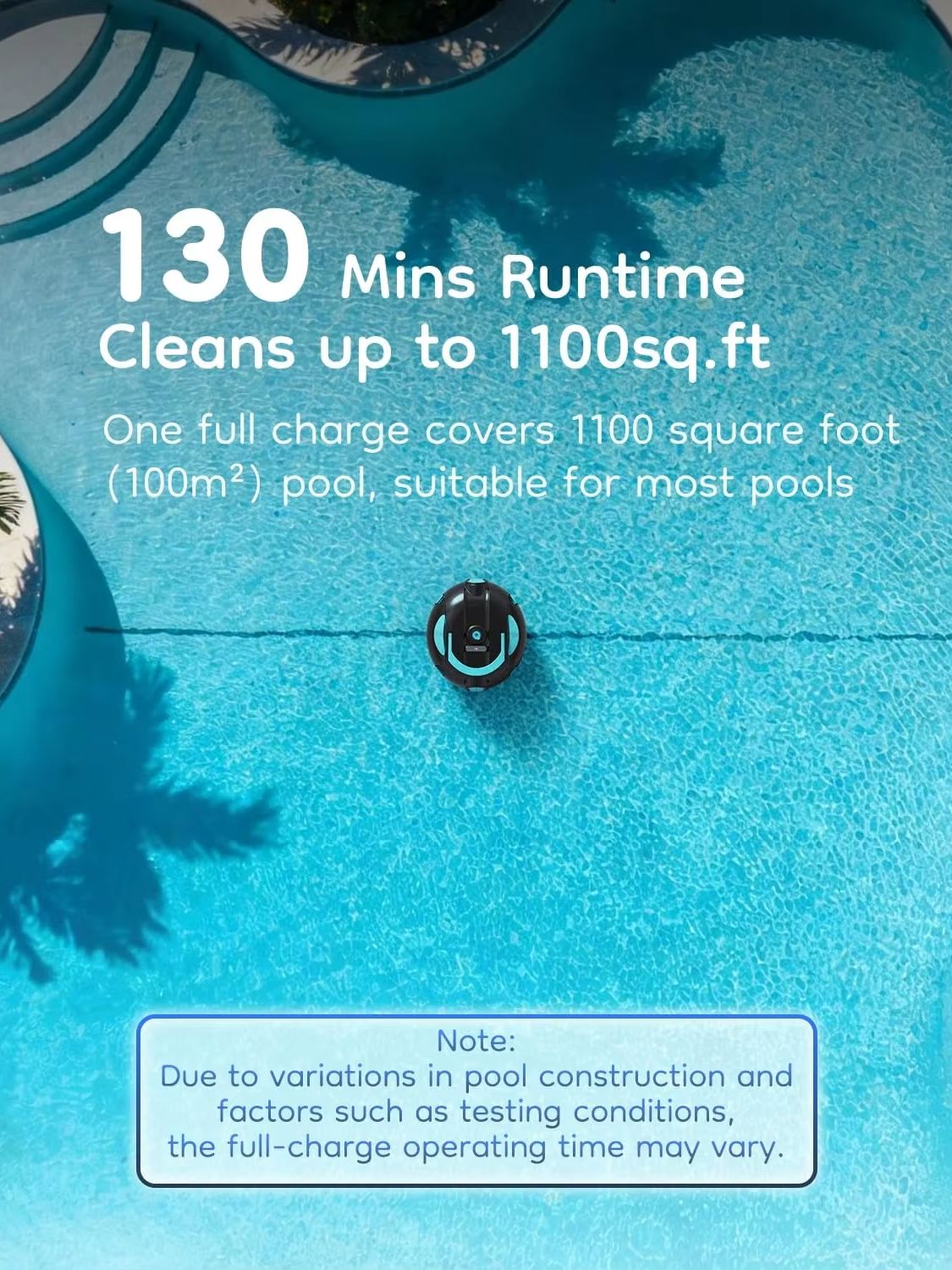 Cordless Pool Cleaning Robot S - Ros Robot ulasan dan harga