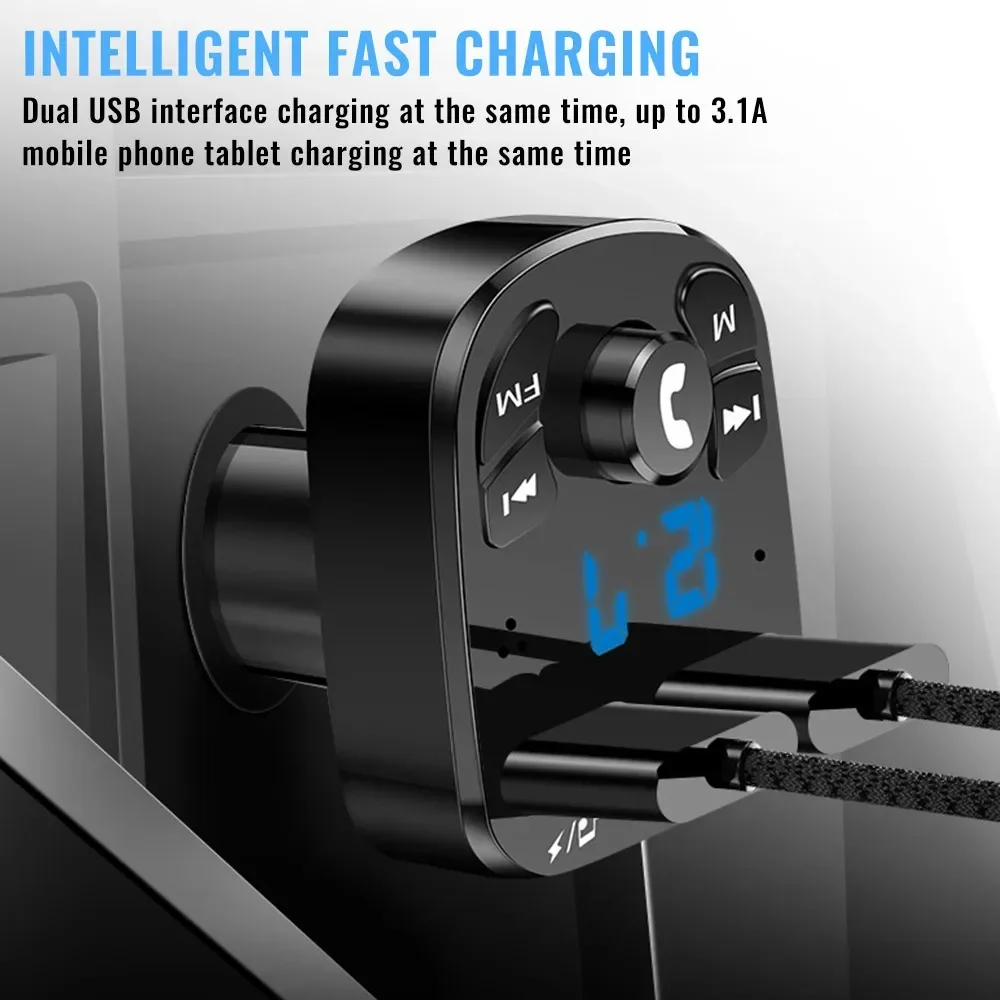 Car Handsfree Bluetooth5.0 FM  - Robot Bluetooth Car ulasan dan harga