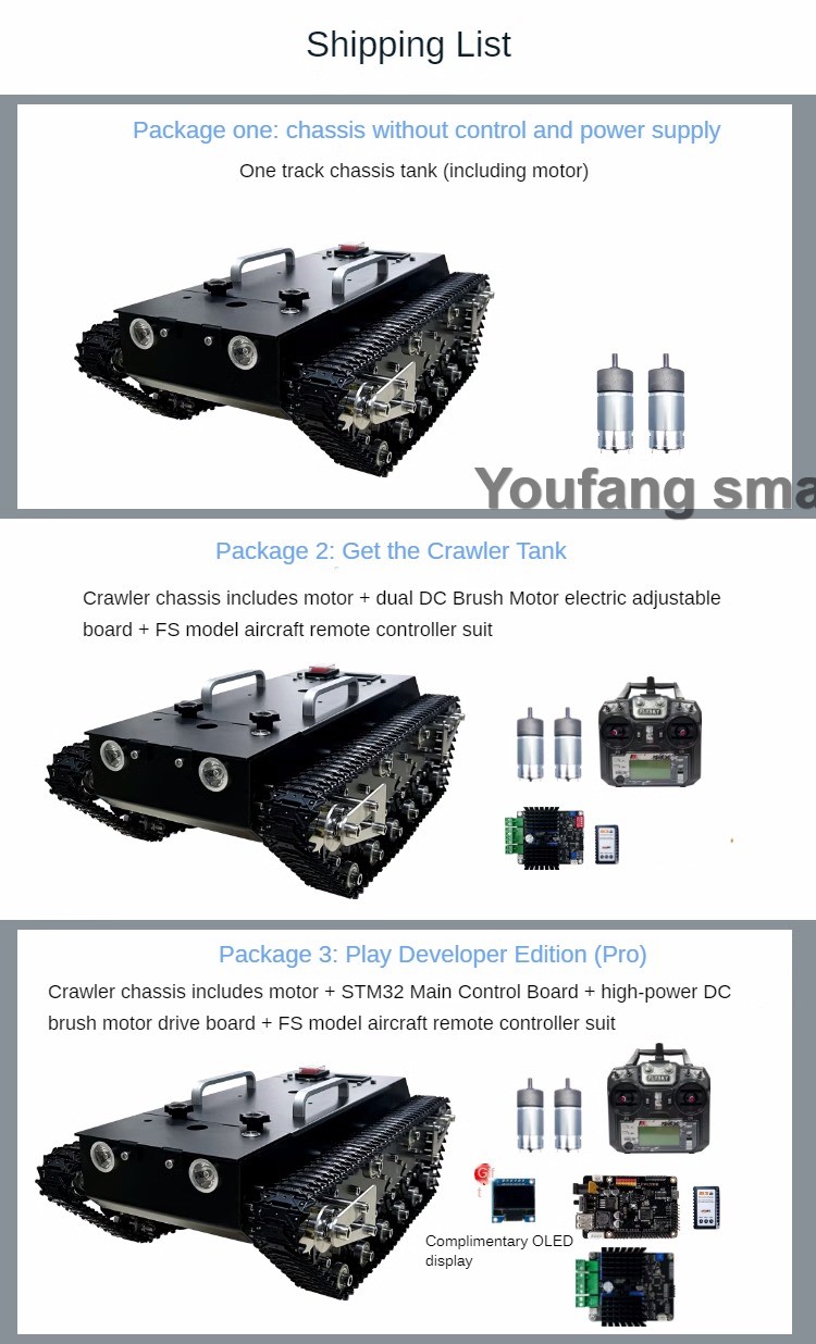 30kg Load RC Tank Chassis Meta - Tracked Robot Chassis ulasan dan harga
