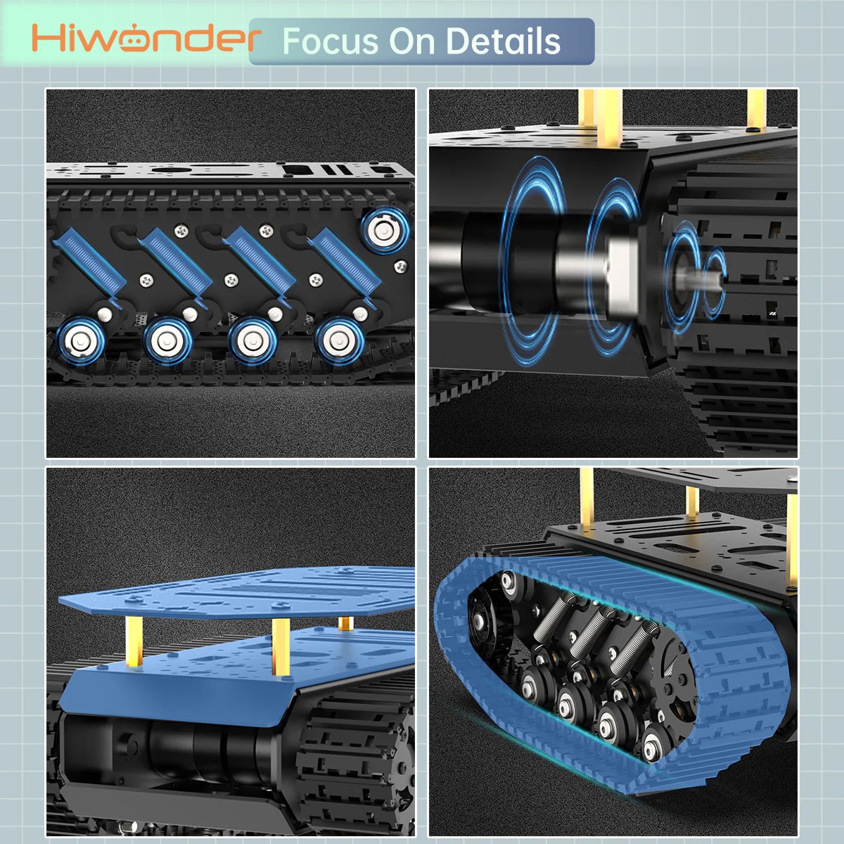 Hiwonder Tracked Tank Robot Ch - Tracked Robot Chassis ulasan dan harga