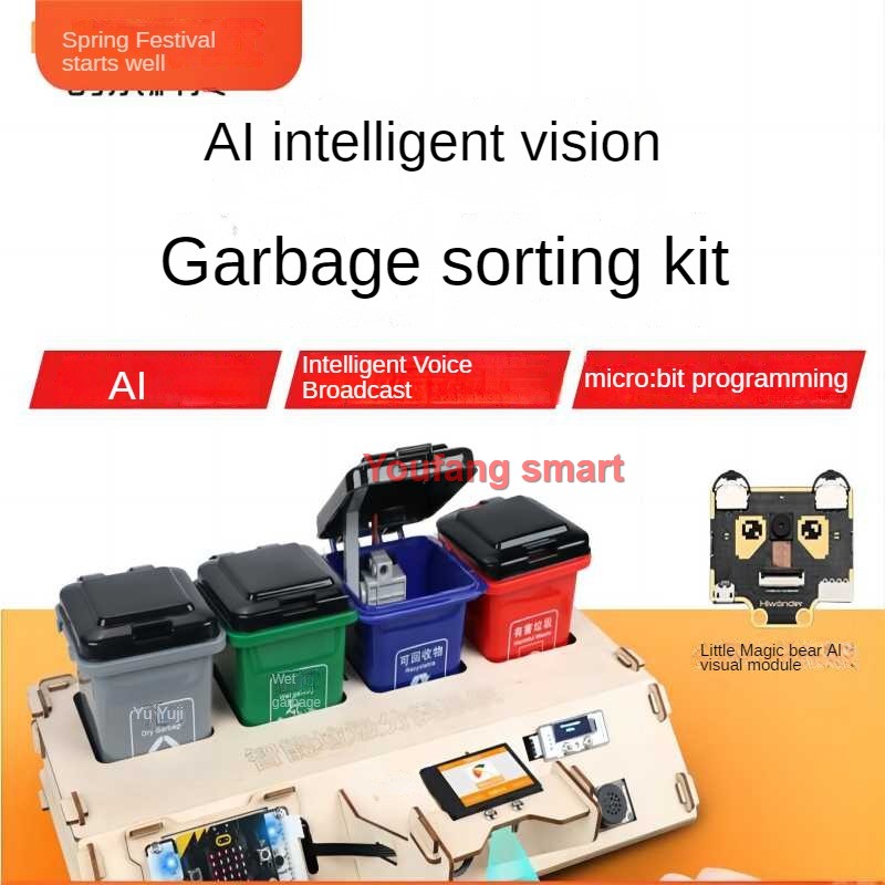 Waste Sorting Robot Kit AI Vis - Microbit ulasan dan harga